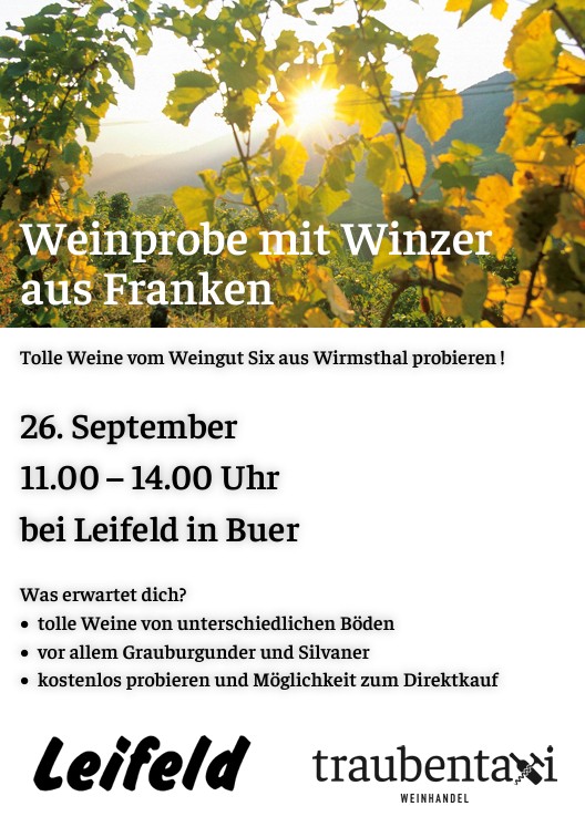 Weinprobe im September